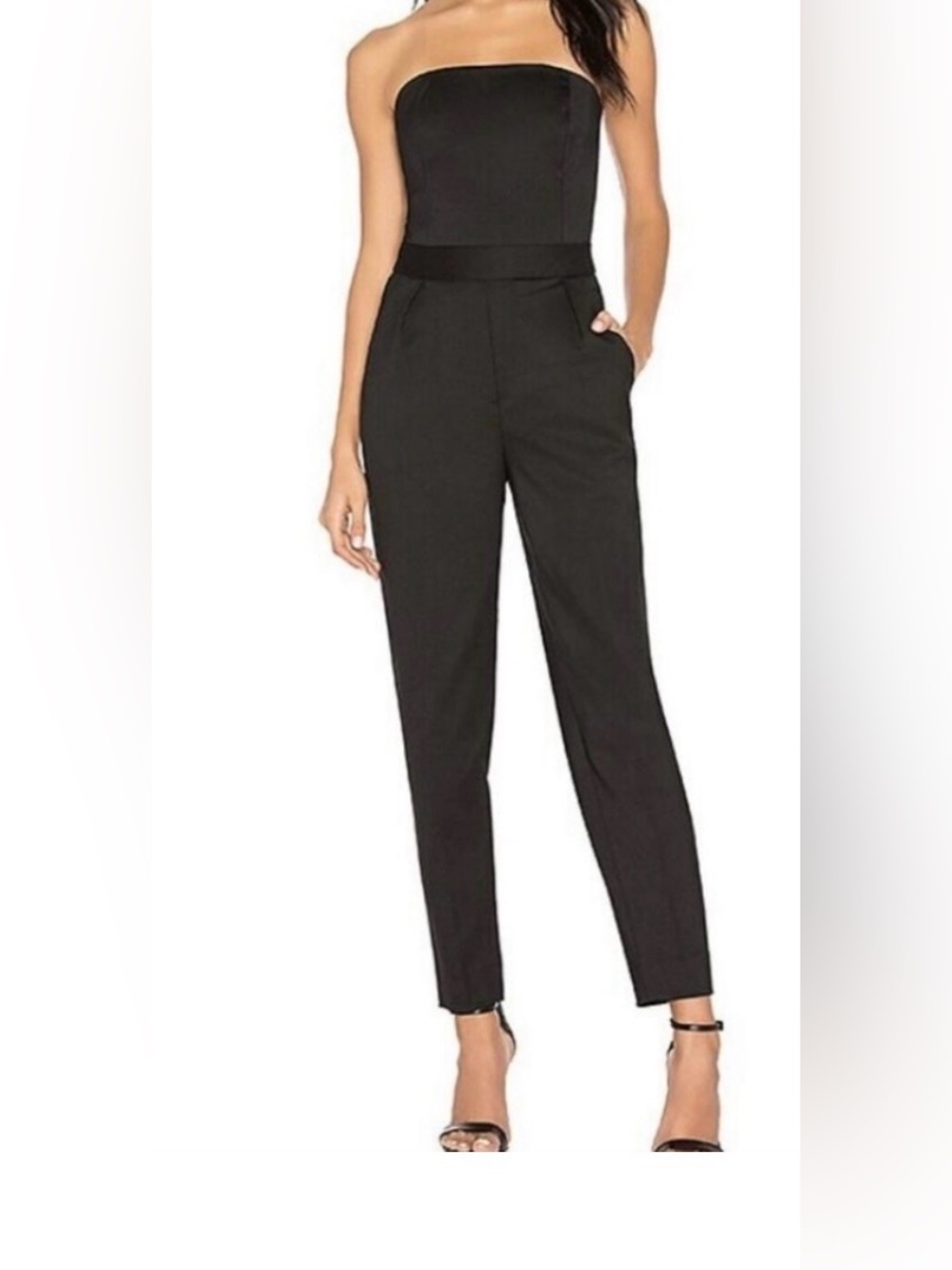Theory Strapless Black Pantsuit size 10
